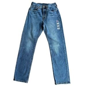 Levis 501 Original Jeans Womens 26x30 Blue Medium Wash Straight Leg Button Fly